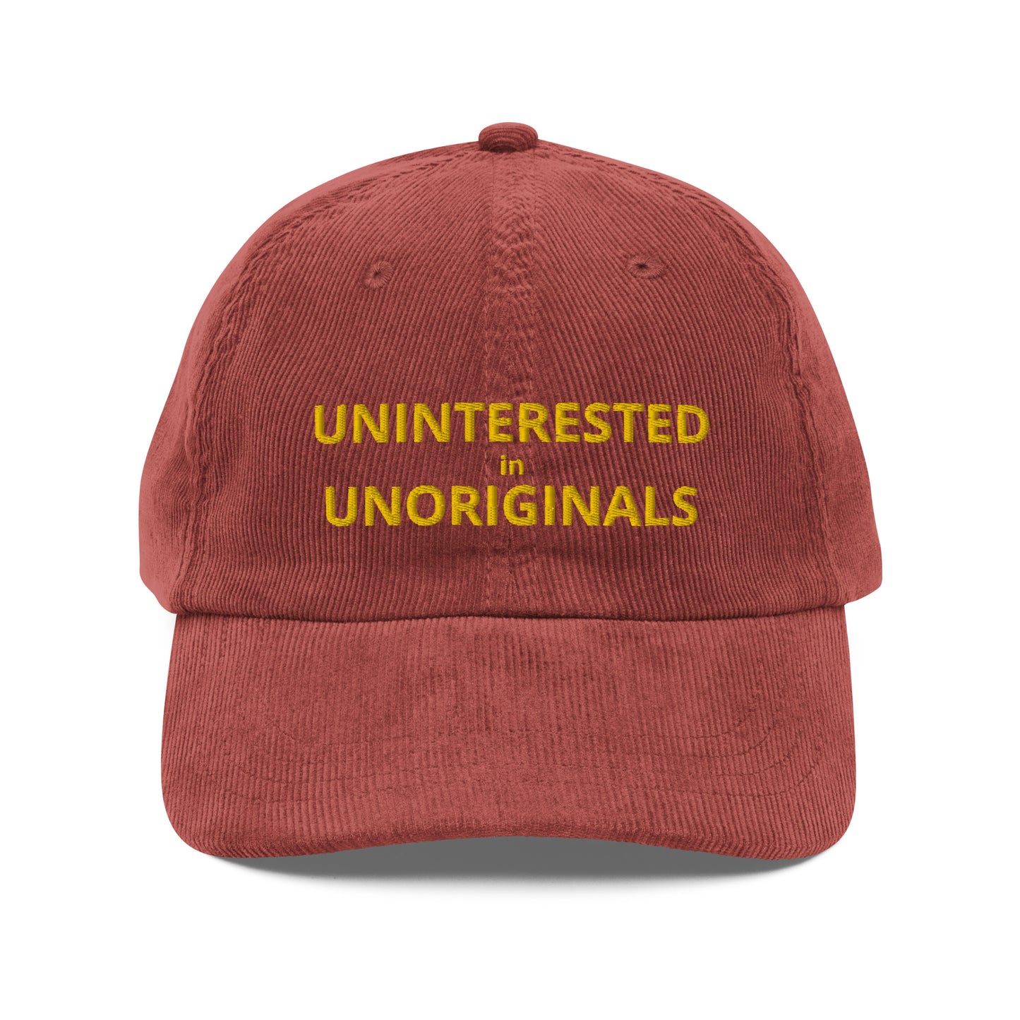 Uninterested in Unoriginals Vintage corduroy cap